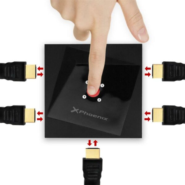 CONMUTADOR HDMI PHOENIX 4X1 SWITCH BIDIRECCIONAL - Imagen 2