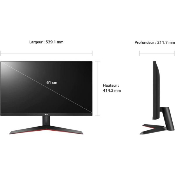 MONITOR LG 24 LED IPS FHD HDMI DP GAMING VESA BLACK - Imagen 11