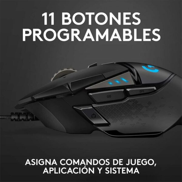 RATON LOGITECH G502 HERO OPTICO USB GAMING BLACK - Imagen 4