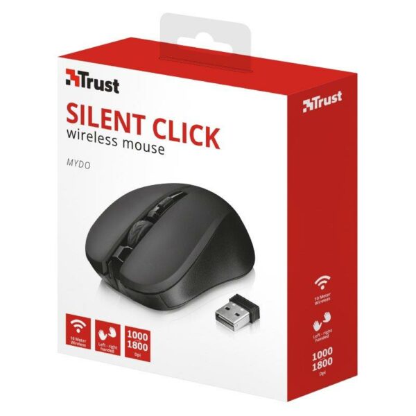 RATON TRUST MYDO SILENT CLICK WIRELESS BLACK - Imagen 5