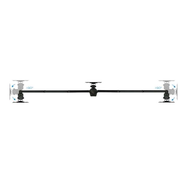 SOPORTE DE MESA TV/MONITOR TOOQ 13-27 8KG 2 BRAZOS PARA 3 PANTALLAS - Imagen 3