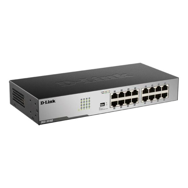 SWITCH D-LINK GIGABIT 16 PORTS DGS-1016D RACK - Imagen 2
