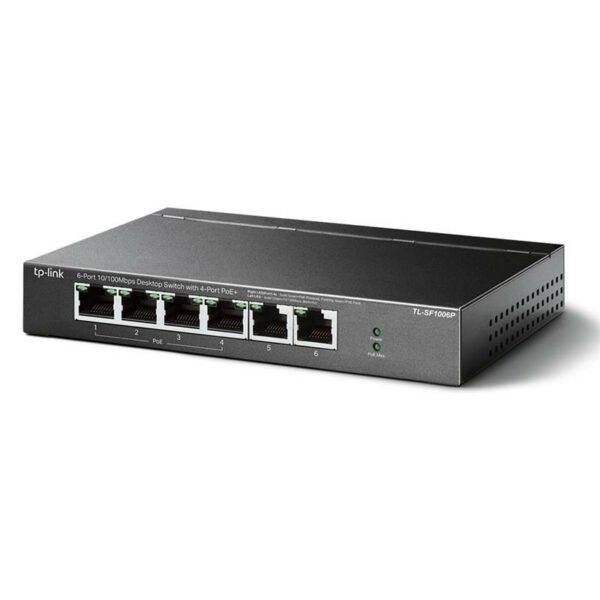 SWITCH TP-LINK ETHERNET 6 PUERTOS ( 4 POE ) TL-SF1006P - Imagen 2