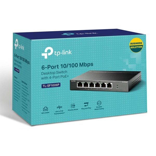 SWITCH TP-LINK ETHERNET 6 PUERTOS ( 4 POE ) TL-SF1006P - Imagen 3