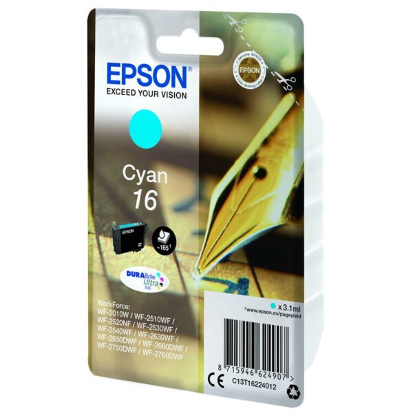 TINTA EPSON C13T16224012 T1622 CYAN 16 - Imagen 3
