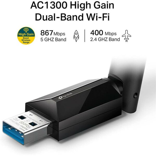 WIRELESS ADAPTADOR USB 3.0 TP-LINK ARCHER T3U PLUS AC1300 - Imagen 3